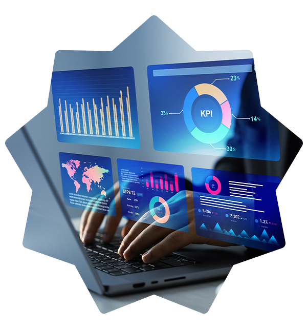 Alguien trabajando con bases de datos en un portátil
