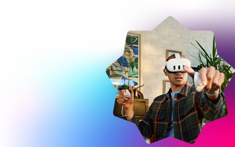 hombre utilizando unas gafas de realidad virtual