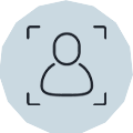Icono de un avatar de identificación