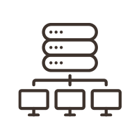 Icono que representa la infraestructura de TI