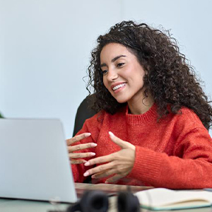 woman on conference call